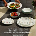 Corelle Vitrelle 18 Piece Glass Dinnerware Sets Service for 6, Triple Layer Chip